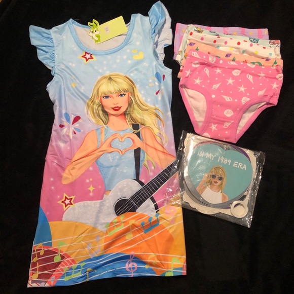 New Bundle, Colorful Graphic Nightgown/Dress  & Undies Set - Picture 4 of 4